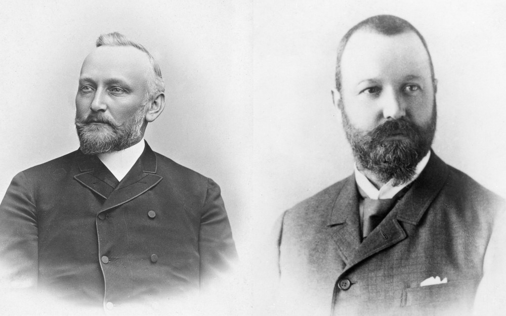 Early photographs of Dr. Alfred Kern (left) and Edouard Sandoz-image